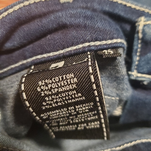 NWOT 7 FOR ALL MANKIND Dark Wash Front Pocket Denim Mini Skirt - Size 25 - Picture 7 of 7